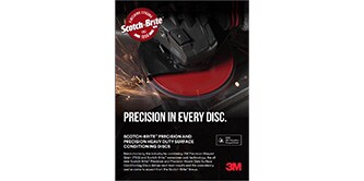 Immagine che mostra la copertina della brochure della linea di dischi per il condizionamento delle superfici Scotch-Brite™ Precision & Precision HD
