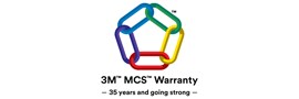 Logo della garanzia 3M MCS, con cinque catene colorate intrecciate in modo da formare un cerchio.