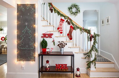 Decorazioni natalizie per scale