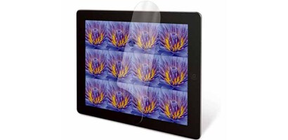 Tablet che mostra la protezione dello schermo in azione
