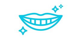 Icona azzurra a forma di sorriso
