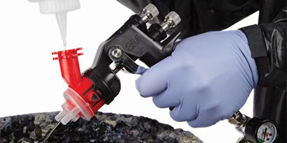 Accuspray HGP in azione
