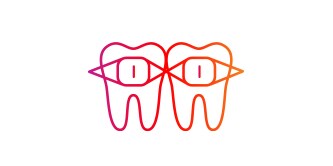 Immagine di denti con apparecchio ortodontico
