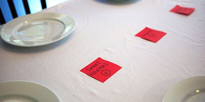 Scegli il tavolo per il pranzo