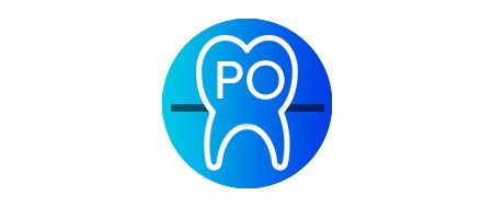 icona che mostra un dente con PO all'interno

