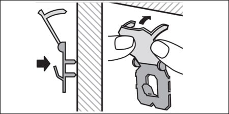 Istruzione per appendere pesante due
