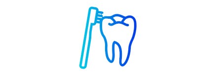 Icona che mostra un dente e uno spazzolino
