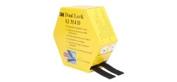 Sistemi di fissaggio richiudibili 3M™ Dual Lock™ SJ-354D, neri, uso in interni, per materiali a bassa energia di superficie (polipropilene, polietilene)