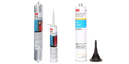 Immagine con selezione di sigillanti 3M™ per la riparazione di auto
