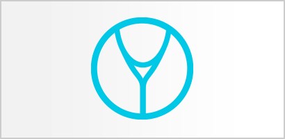 Immagine azzurra circolare del tubo e del condotto di uno stetoscopio Littmann.
