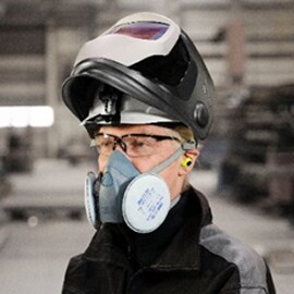 Respiratori riutilizzabili per saldatura
