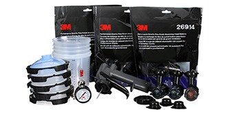 Kit aerografo 3M™ con teste di spruzzatura ad alto trasferimento e PPS™ 2.0.
