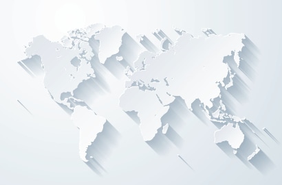 Mappa in rilievo dei continenti del mondo
