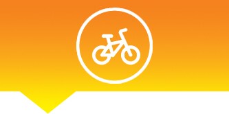 Icona con il segnale stradale della bicicletta
