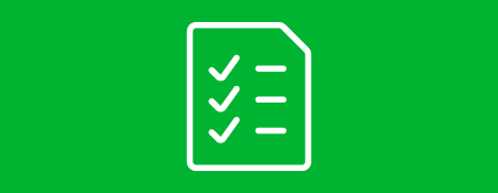 Icona di una checklist che rappresenta il campionamento e test rapidi
