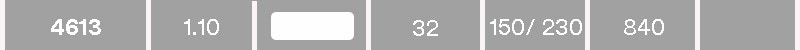 4613 | 1,10 mm | Colore: bianco | 32 N/cm | 150/230&deg;C | 840 kg/m3