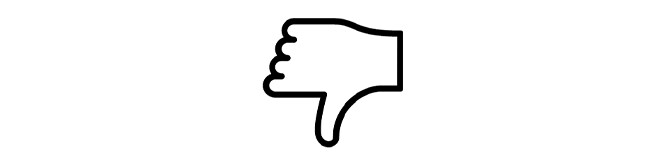 Icona pollice in giù
