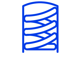 Icona blu che rappresenta le spine elastiche