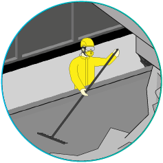 Icona del processo di chiarificazione primaria