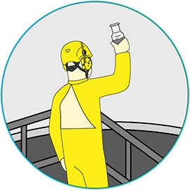 Icona di illustrazione della sedimentazione finale