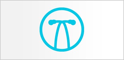 Immagine azzurra circolare dell'archetto biauricolare di uno stetoscopio Littmann.
