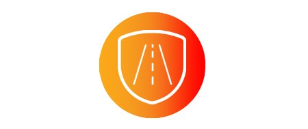 Icona con uno scudo e una strada
