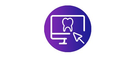 icona con una schermata di odontoiatria digitale
