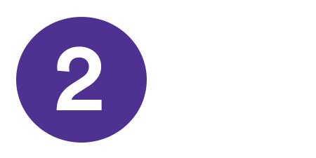 Numero 2 all'interno di un cerchio viola
