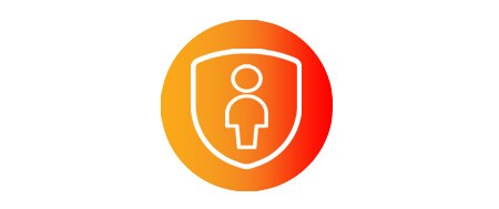Icona di uno scudo e di una persona
