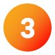 Icona arancione con il numero 3