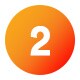Icona arancione con il numero 2