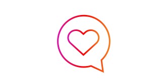 Icona di bolla vocale con cuore
