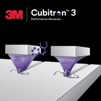 primo piano di 3M™ Precision Shaped Grain Cubitron 3

