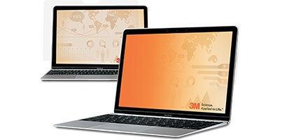 Filtro 3M Privacy oro su un computer portatile

