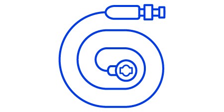 Illustrazione minimalista del cavo CoaXpress

