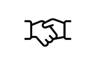 icona di una stretta di mano
