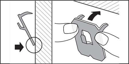 Istruzione per appendere leggero uno
