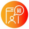 Icona della chat mobile