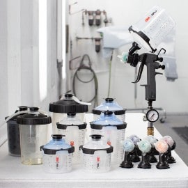 Tutti i componenti del Kit Performance Spray Gun come ugelli