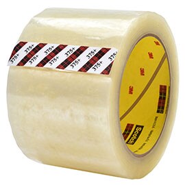 Immagine di un rotolo di nastro adesivo Scotch® 375+, progettato per materiali pesanti