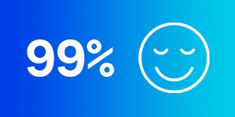 99% con un'icona che mostra un viso sorridente
