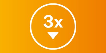 Infografica con scritto 3x
