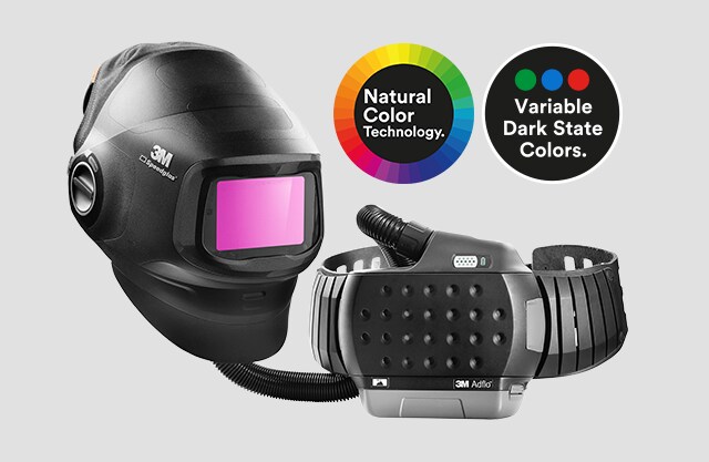 maschera 3M con filtro a colori variabili
