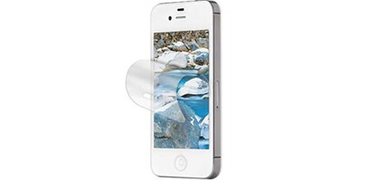 Smartphone con protezione dello schermo che mostra in che modo viene protetto
