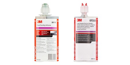 Immagine con selezione di adesivi 3M™ strutturali e non strutturali
