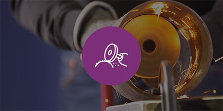 Immagine di applicazioni di sbavatura con un'icona incorporata
