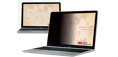 Filtro 3M Privacy nero su un computer portatile
