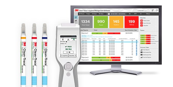 Portafoglio del prodotto Sistema di monitoraggio e gestione dell'igiene 3M Clean-Trace™
