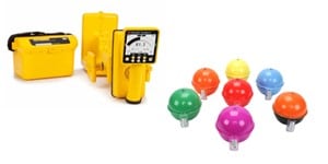 Immagine del Sistema di localizzazione e marcatura 3M™, che presenta strumenti e marcatori progettati per localizzare, marcare e mappare con precisione le risorse sotterranee essenziali.
