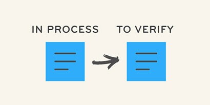 Sposta gli elementi che richiedono una verifica nella colonna Da verificare